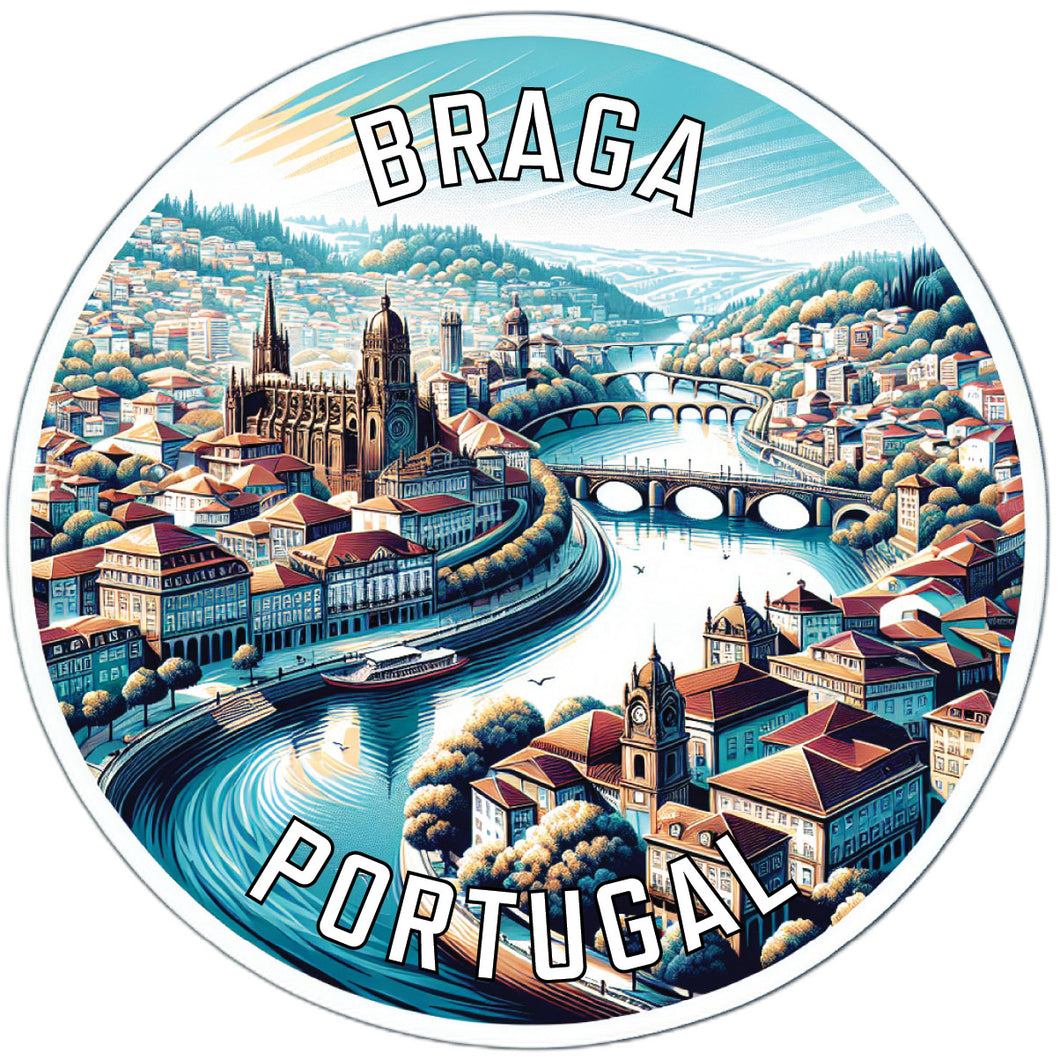 Braga Portugal Souvenir Die Cut Flat Magnet 6-Inch