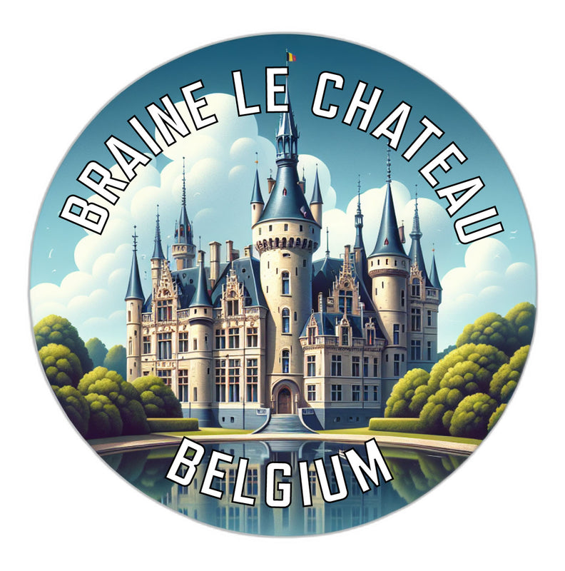 Braine le Chateau Belgium Souvenir Die Cut Flat Magnet 6-Inch