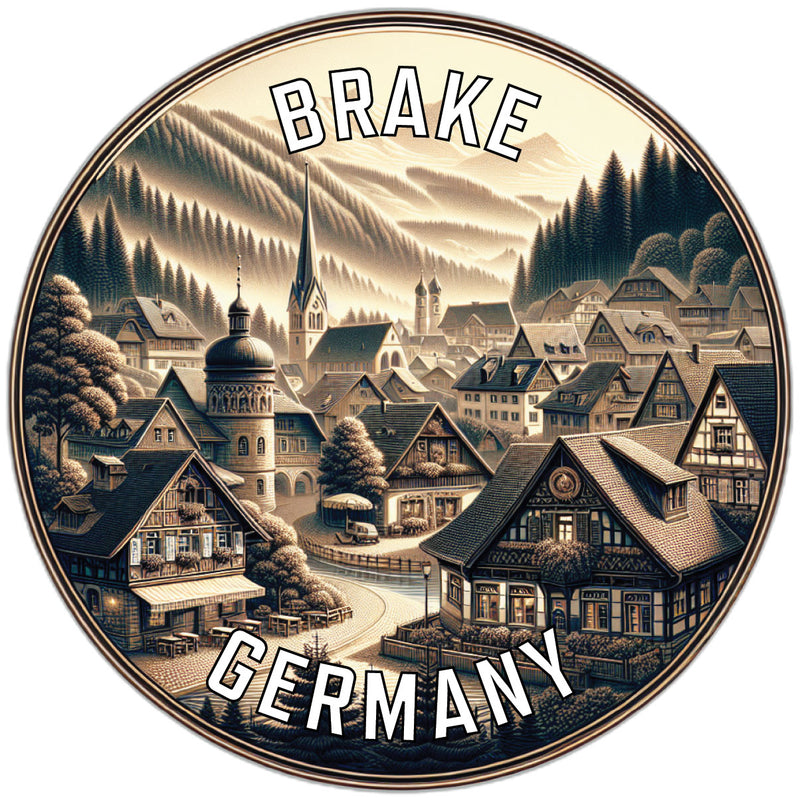 Brake Germany Souvenir Die Cut Flat Magnet 6-Inch