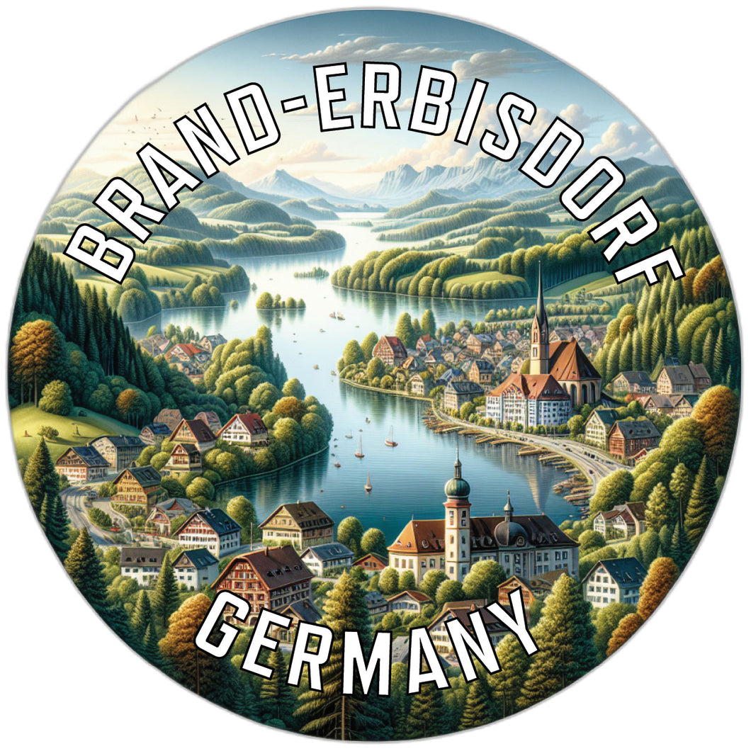 Brand Erbisdorf Germany Souvenir Die Cut Flat Magnet 2-Inch