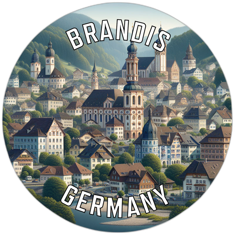 Brandis Germany Souvenir Die Cut Flat Magnet 2-Inch