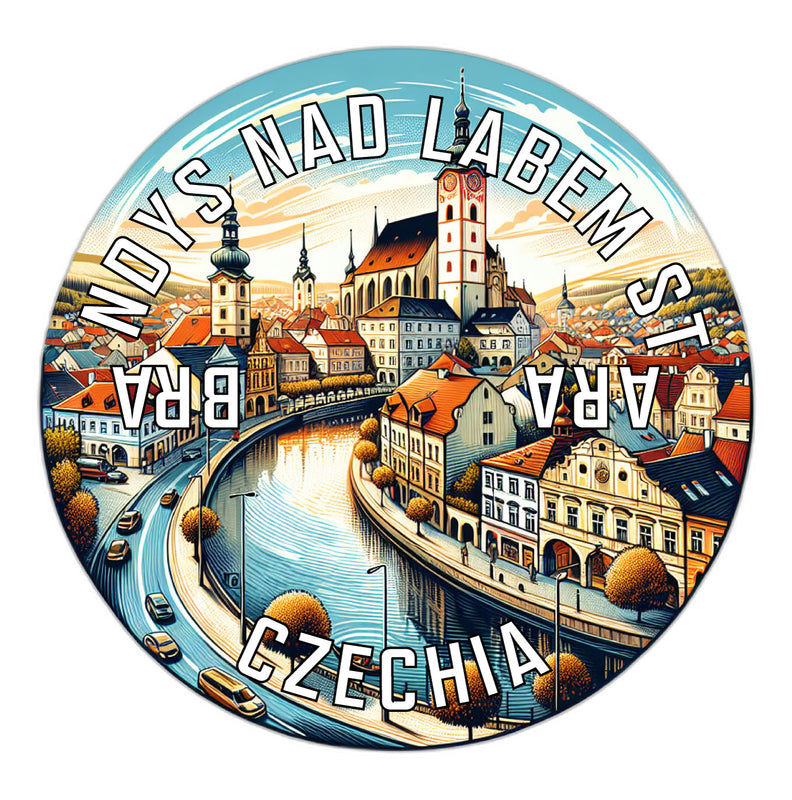 Brandys nad Labem Stara Boleslav Czechia Souvenir Die Cut Flat Magnet 6-Inch