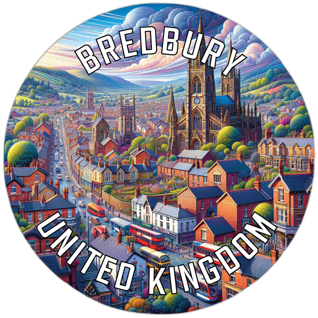 Bredbury United Kingdom Souvenir Die Cut Flat Magnet 2-Inch