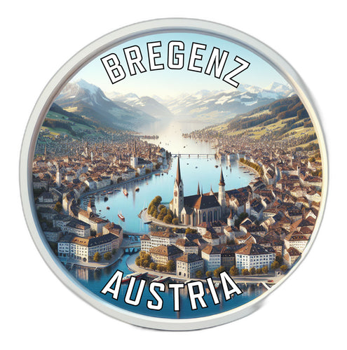 Bregenz Austria Souvenir Die Cut Flat Magnet 2-Inch