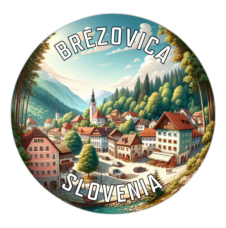 Brezovica Slovenia Souvenir Die Cut Flat Magnet 2-Inch