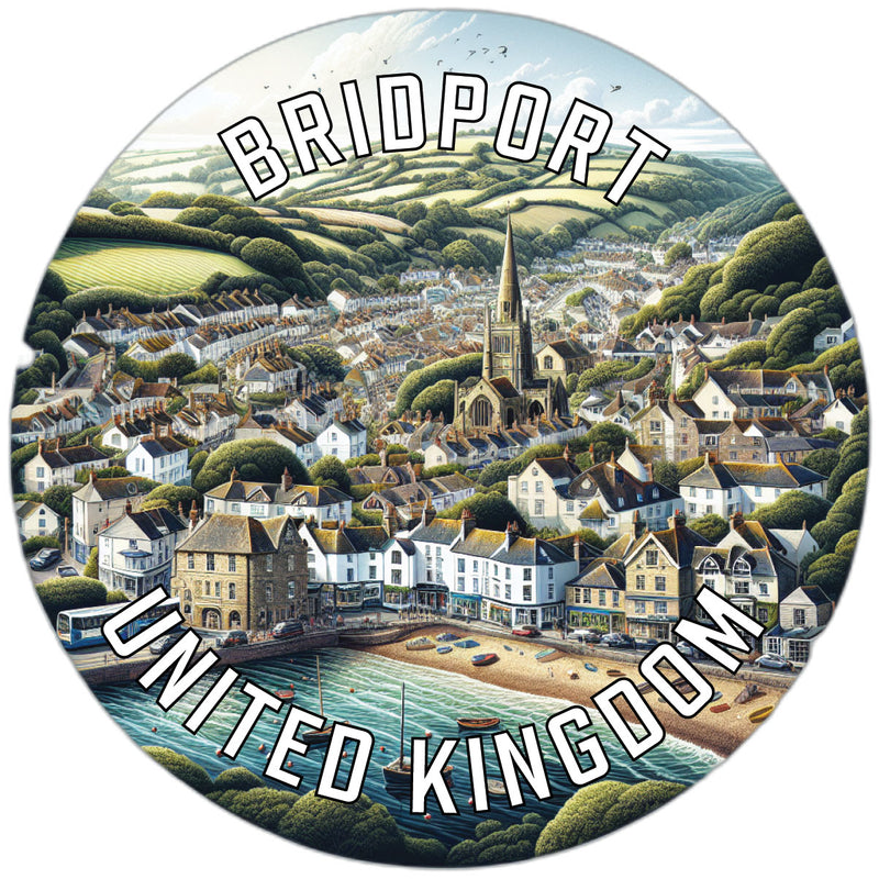 Bridport United Kingdom Souvenir Die Cut Flat Magnet 6-Inch