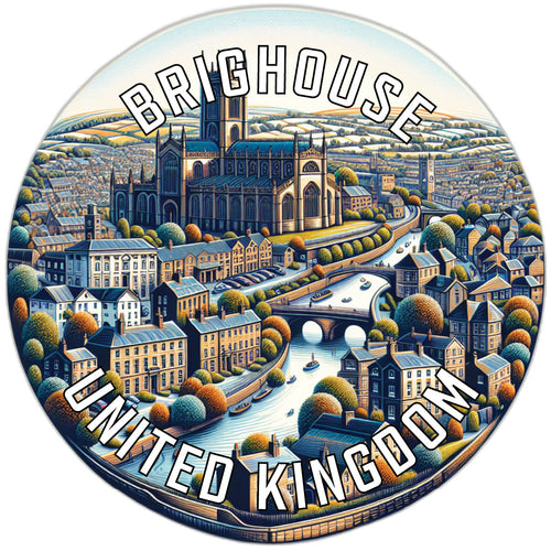Brighouse United Kingdom Souvenir Die Cut Flat Magnet 6-Inch