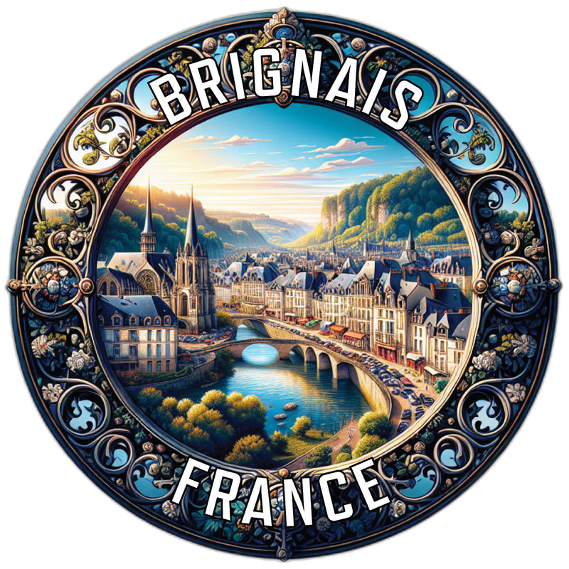 Brignais France Souvenir Die Cut Flat Magnet 2-Inch
