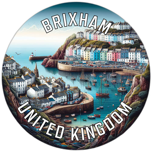 Brixham United Kingdom Souvenir Die Cut Flat Magnet 2-Inch