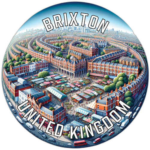Brixton United Kingdom Souvenir Die Cut Flat Magnet 2-Inch