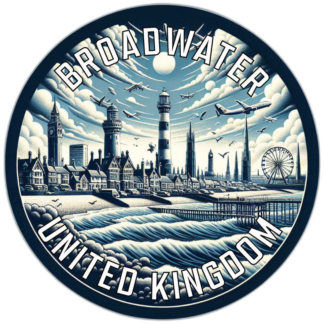 Broadwater United Kingdom Souvenir Vinyl Decal Sticker 6-Inch