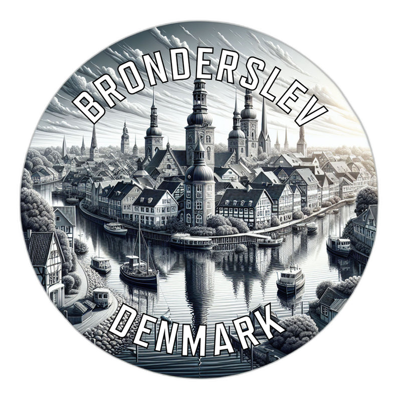 Bronderslev Denmark Souvenir Die Cut Flat Magnet 2-Inch