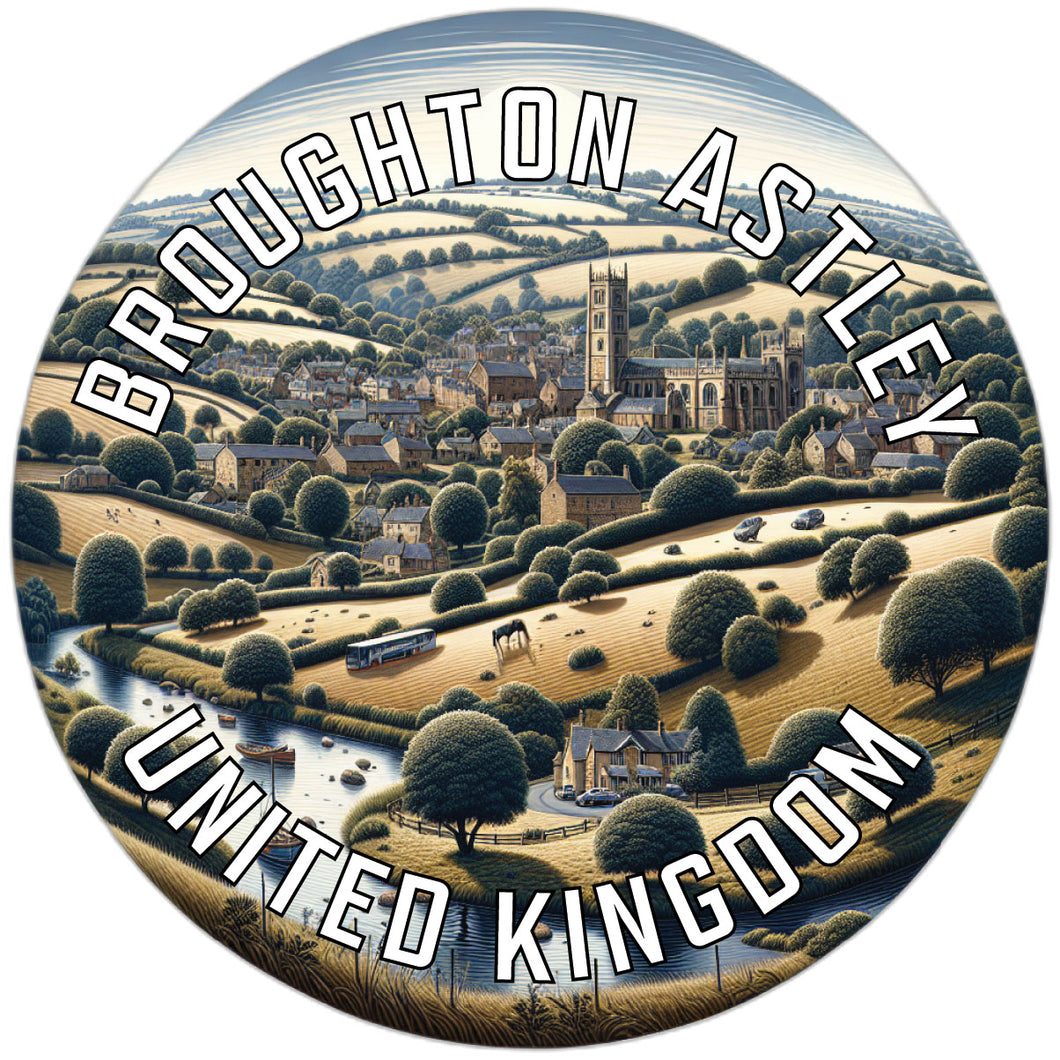 Broughton Astley United Kingdom Souvenir Die Cut Flat Magnet 2-Inch