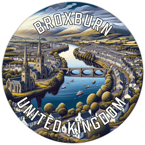 Broxburn United Kingdom Souvenir Die Cut Flat Magnet 2-Inch