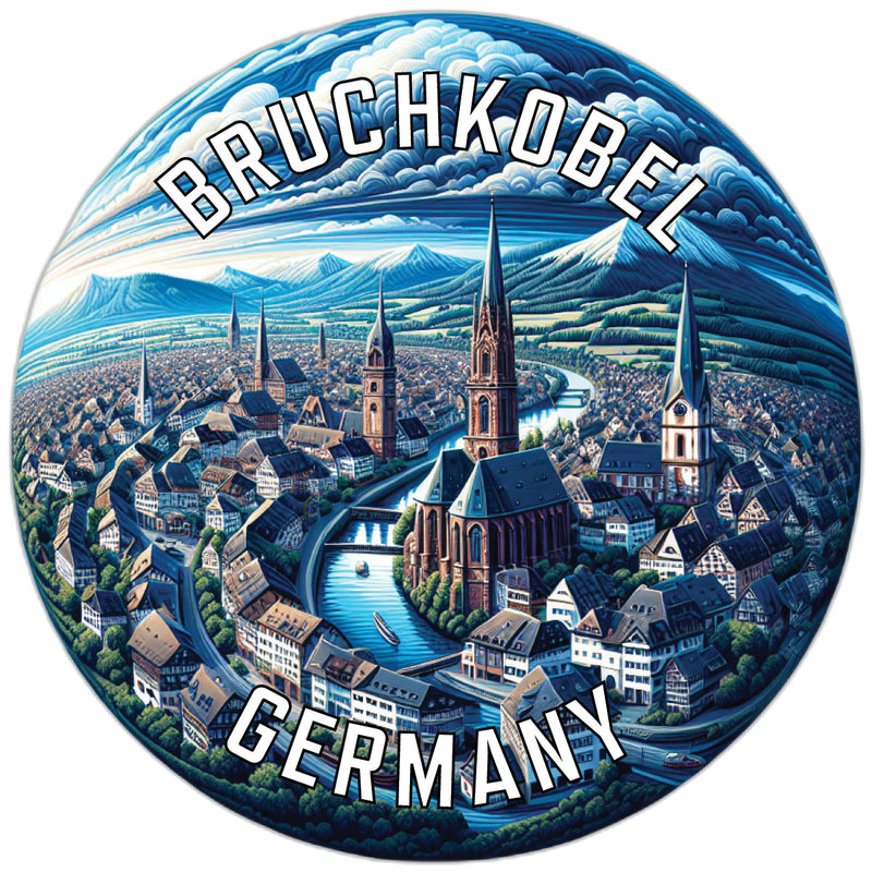 Bruchkobel Germany Souvenir Die Cut Flat Magnet 2-Inch