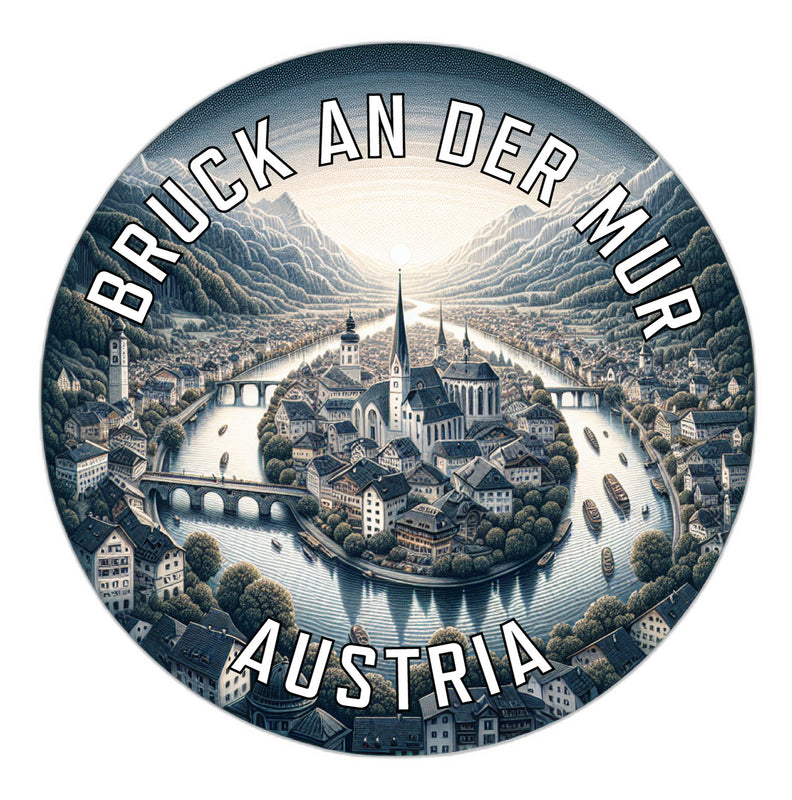 Bruck an der Mur Austria Souvenir Die Cut Flat Magnet 6-Inch