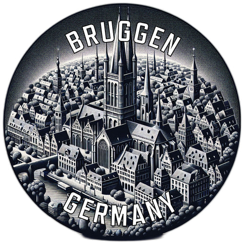 Bruggen Germany Souvenir Die Cut Flat Magnet 2-Inch