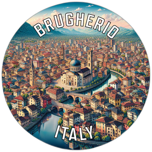 Brugherio Italy Souvenir Die Cut Flat Magnet 6-Inch