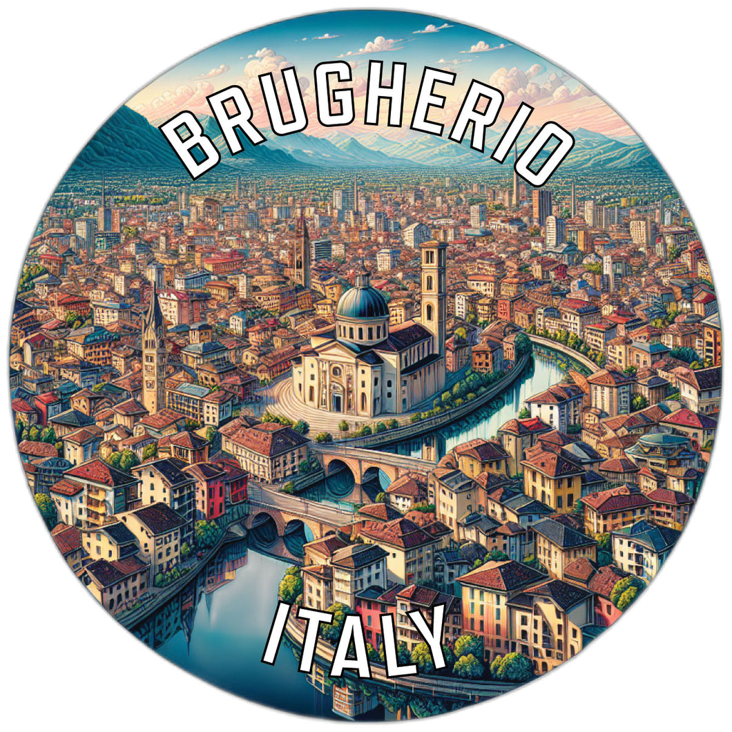 Brugherio Italy Souvenir Die Cut Flat Magnet 6-Inch