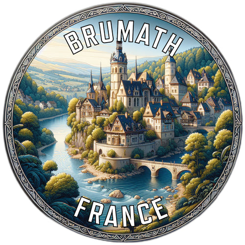 Brumath France Souvenir Die Cut Flat Magnet 3-Inch
