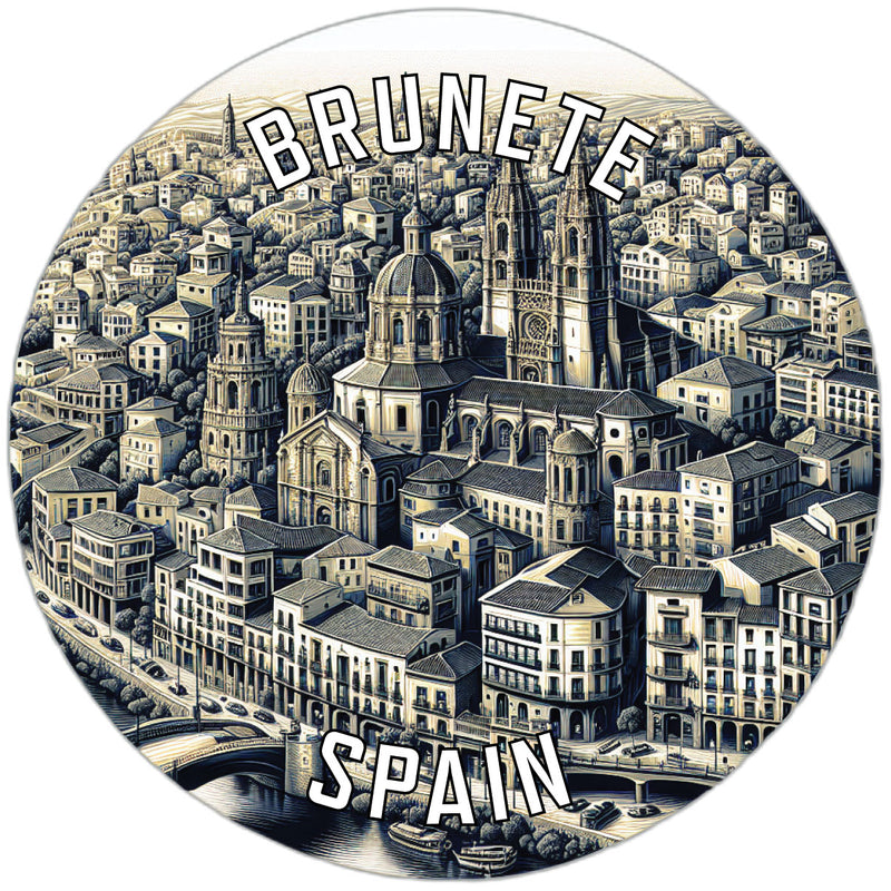 Brunete Spain Souvenir Die Cut Flat Magnet 2-Inch
