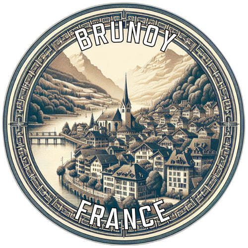 Brunoy France Souvenir Die Cut Flat Magnet 2-Inch