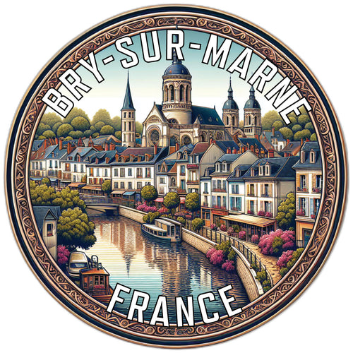 Bry sur Marne France Souvenir Die Cut Flat Magnet 4-Inch