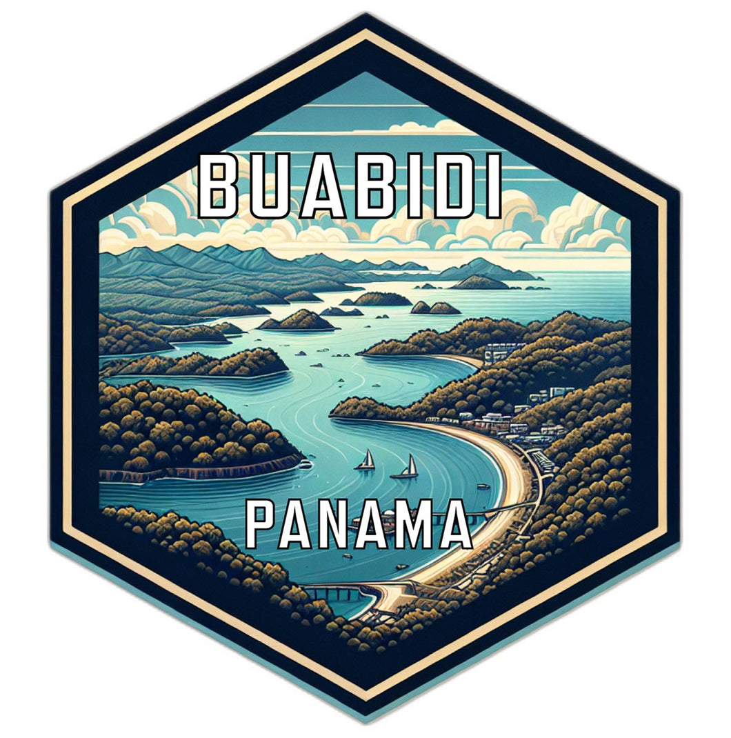 Buabidi Panama Travel Destination Souvenir Vinyl Decal Sticker 2-Inch