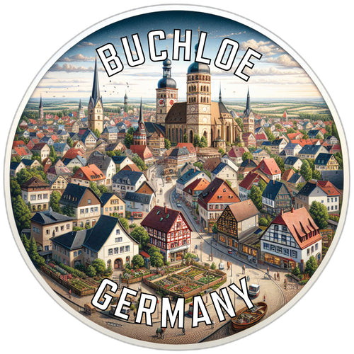 Buchloe Germany Souvenir Die Cut Flat Magnet 6-Inch