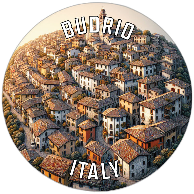 Budrio Italy Souvenir Die Cut Flat Magnet 6-Inch
