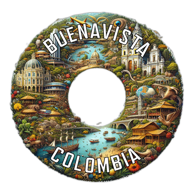 Buenavista Colombia Souvenir Die Cut Flat Magnet 6-Inch