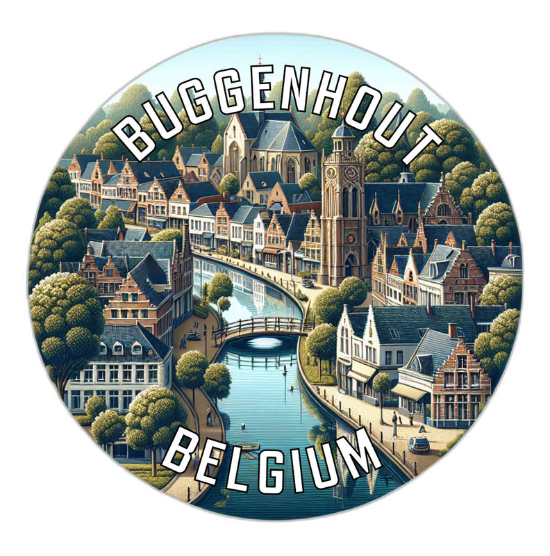 Buggenhout Belgium Souvenir Die Cut Flat Magnet 6-Inch