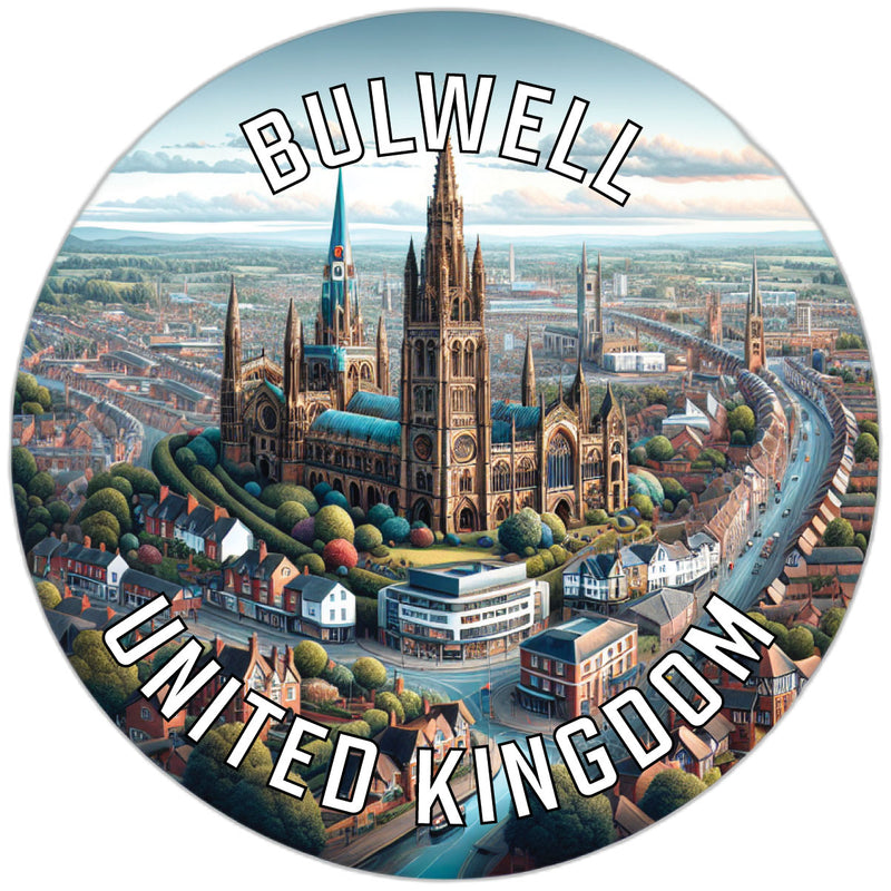 Bulwell United Kingdom Souvenir Die Cut Flat Magnet 6-Inch