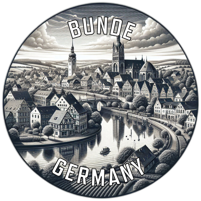 Bunde Germany Souvenir Die Cut Flat Magnet 2-Inch