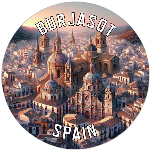 Burjasot Spain Souvenir Die Cut Flat Magnet 6-Inch