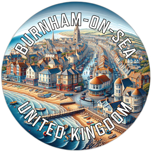 Burnham on Sea United Kingdom Souvenir Die Cut Flat Magnet 6-Inch