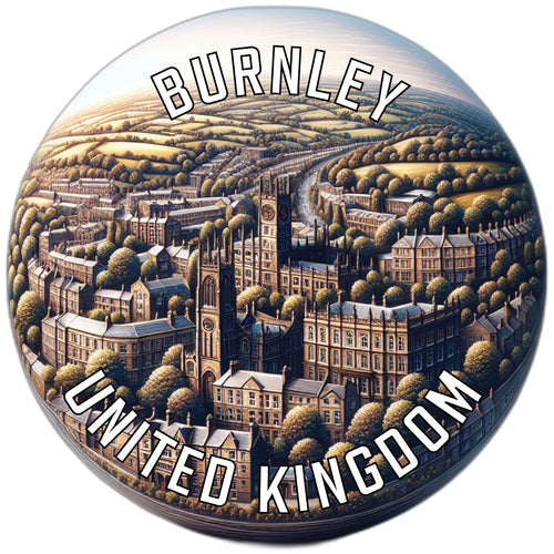 Burnley United Kingdom Souvenir Die Cut Flat Magnet 6-Inch