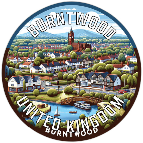 Burntwood United Kingdom Souvenir Die Cut Flat Magnet 2-Inch