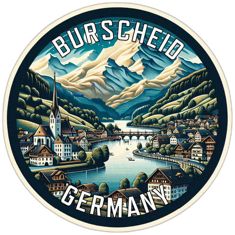 Burscheid Germany Souvenir Die Cut Flat Magnet 2-Inch