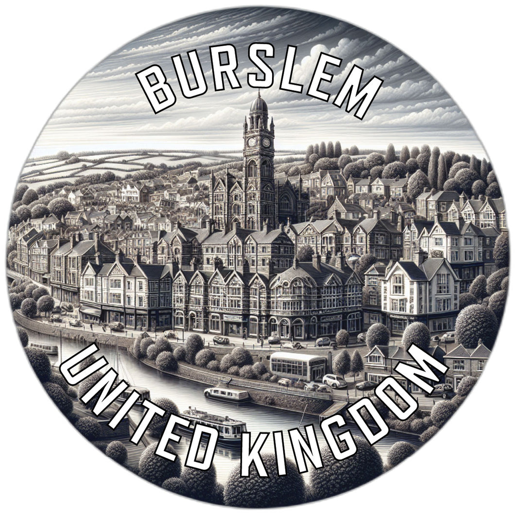 Burslem United Kingdom Souvenir Die Cut Flat Magnet 2-Inch