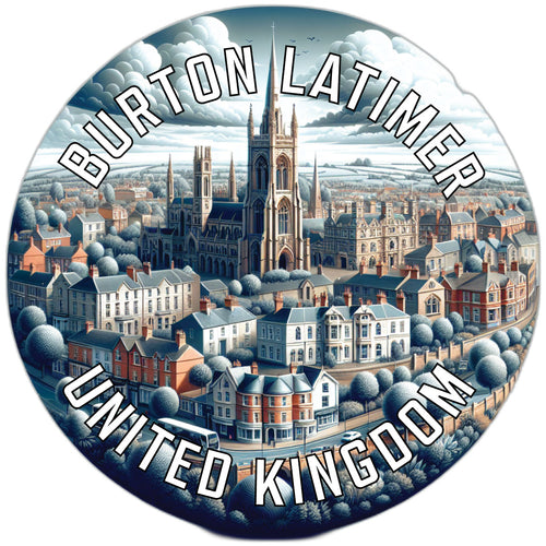 Burton Latimer United Kingdom Souvenir Die Cut Flat Magnet 2-Inch