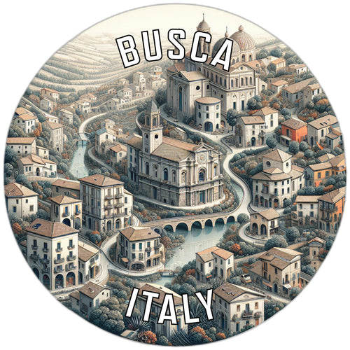 Busca Italy Souvenir Die Cut Flat Magnet 2-Inch