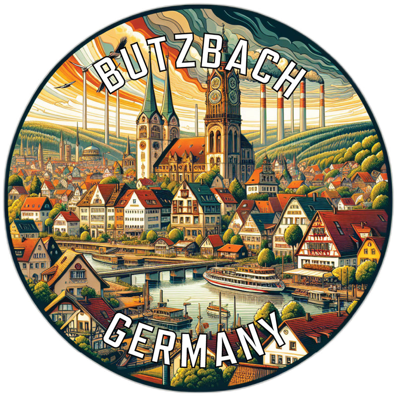 Butzbach Germany Souvenir Die Cut Flat Magnet 2-Inch