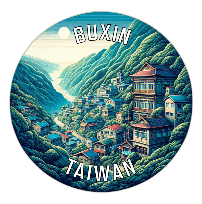 Buxin Taiwan Souvenir Die Cut Flat Magnet 2-Inch