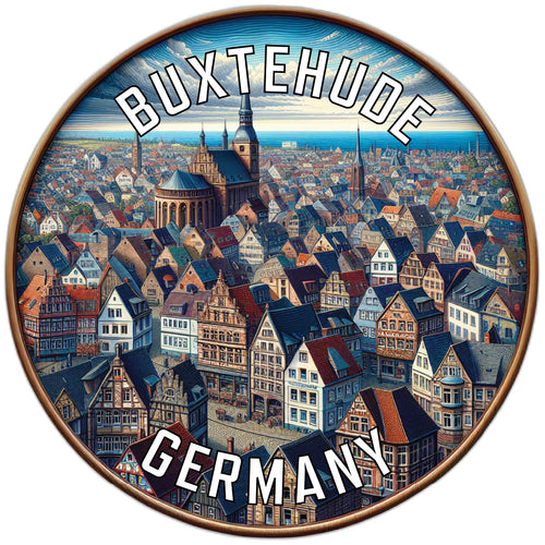Buxtehude Germany Souvenir Die Cut Flat Magnet 4-Inch