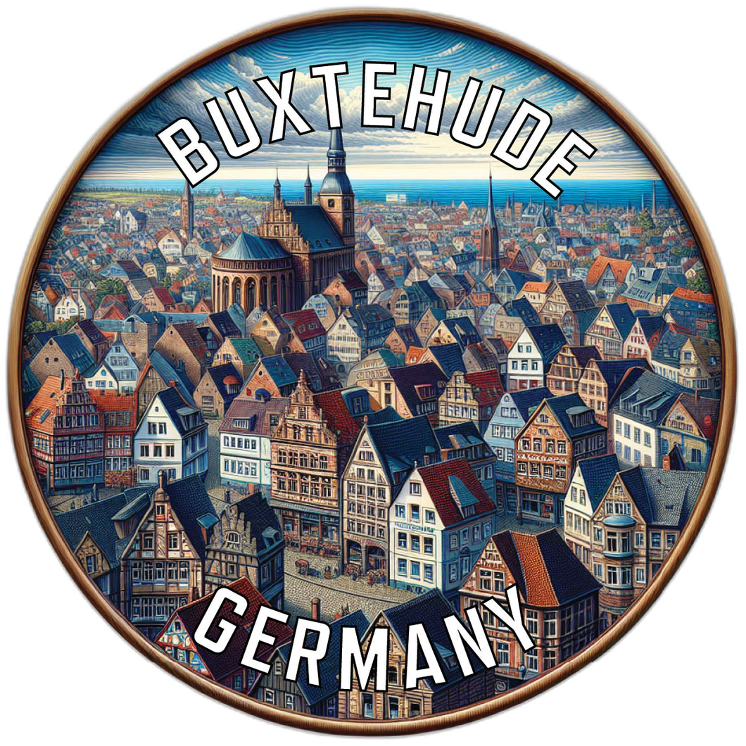 Buxtehude Germany Souvenir Die Cut Flat Magnet 4-Inch