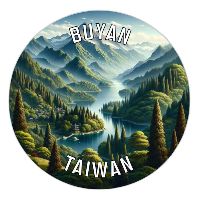 Buyan Taiwan Souvenir Die Cut Flat Magnet 6-Inch