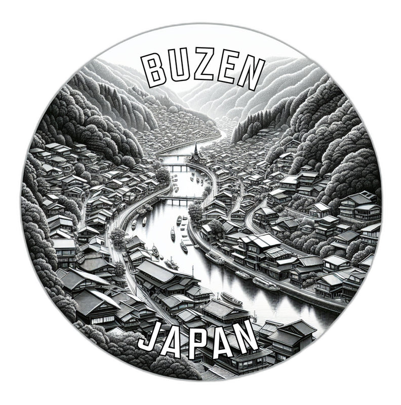 Buzen Japan Souvenir Die Cut Flat Magnet 6-Inch