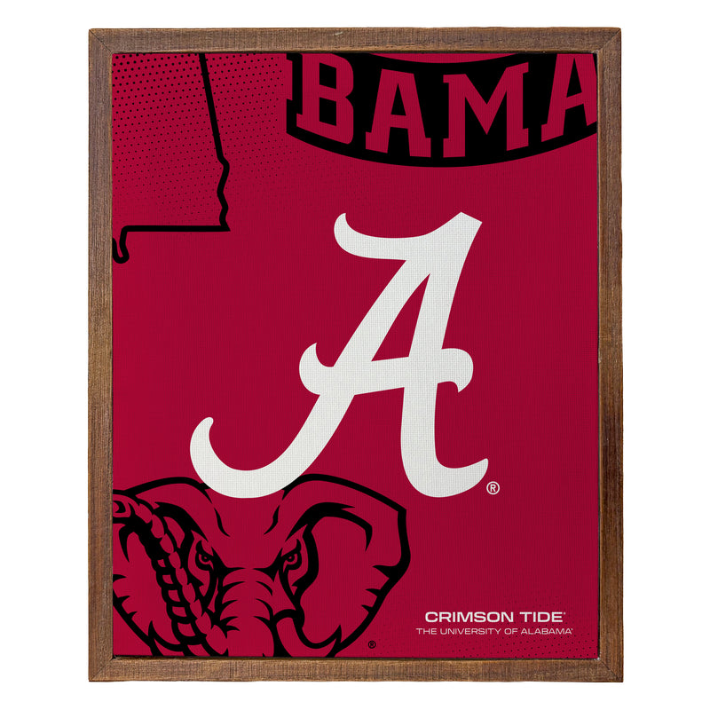 Alabama Crimson Tide Officially Licensed 8" x 10"-Inches Canvas Frame 