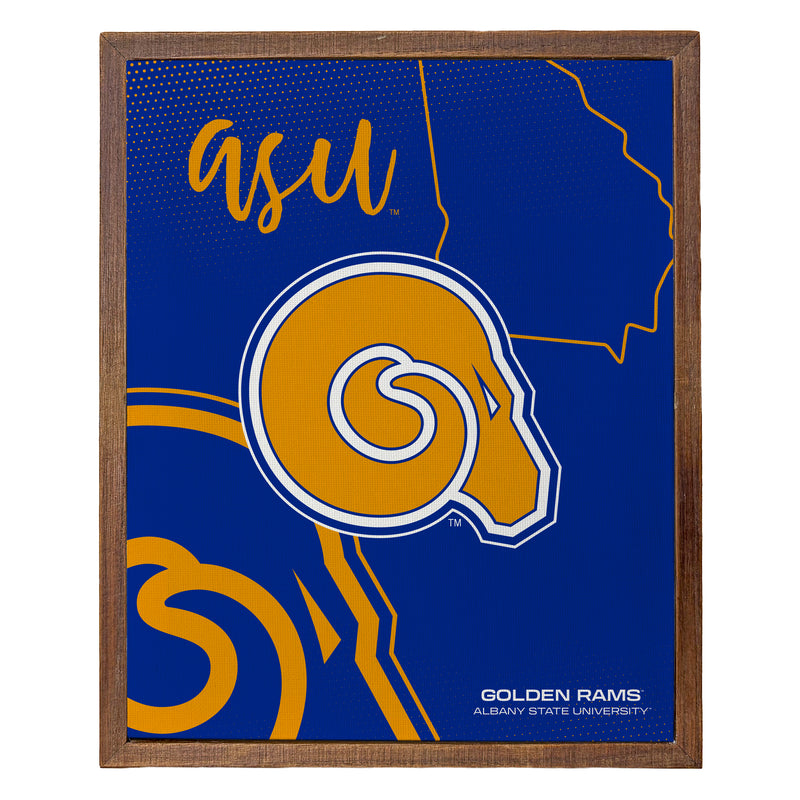 Albany State University Officially Licensed 8" x 10"-Inches Canvas Frame 